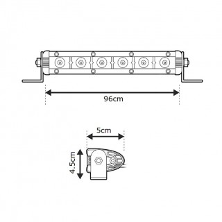 Универсален светодиоден лайтбар (LED light bar) 96см